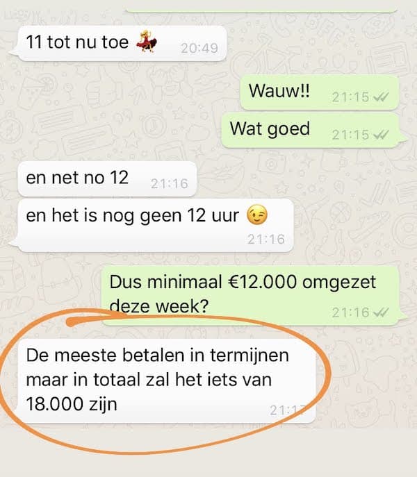 MeeVa review - 18.000 euro omzet in een week