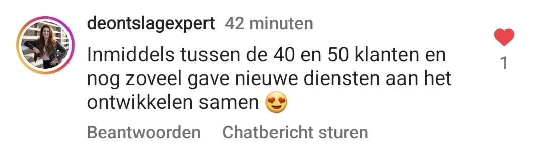 MeeVa review - tussen de 40 en 50 klanten via Instagram