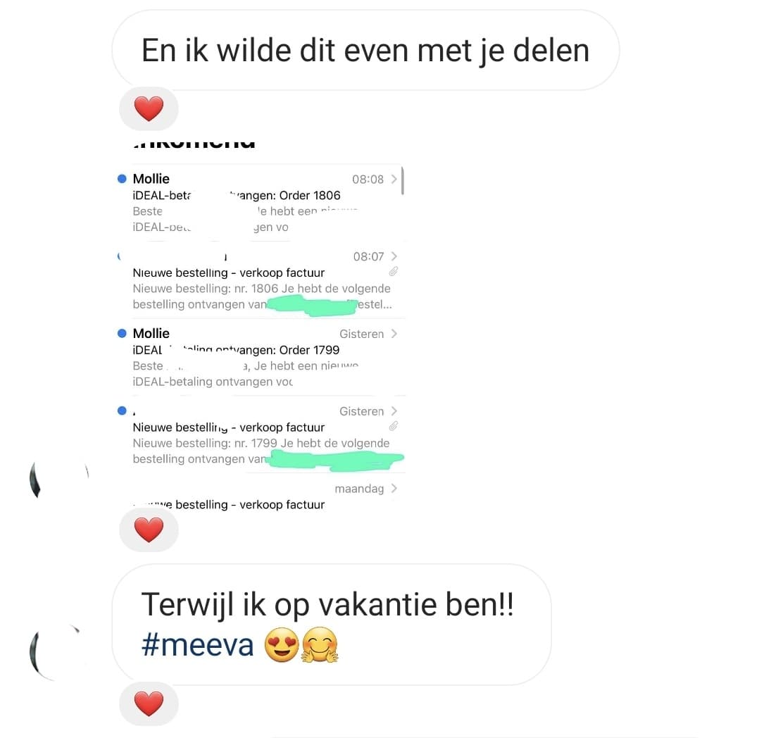 MeeVa review - bestellingen binnenkrijgen terwijl je op vakantie bent