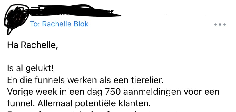 MeeVa review - 750 aanmeldingen in een dag via funnels