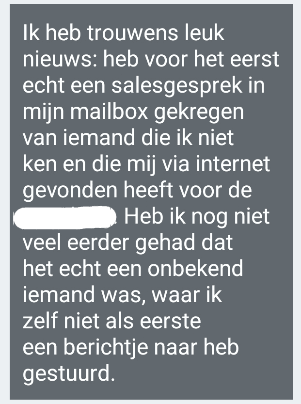MeeVa review - eerste salesgesprek via internet ontvangen